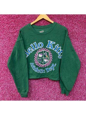 Hello Kitty Athletic Dept Crop Top Sweater size Large